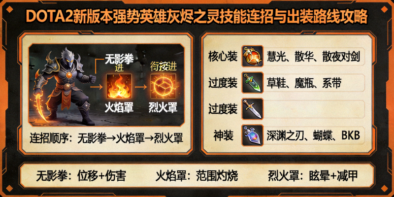 DOTA2新版本强势英雄灰烬之灵技能连招与出装路线攻略